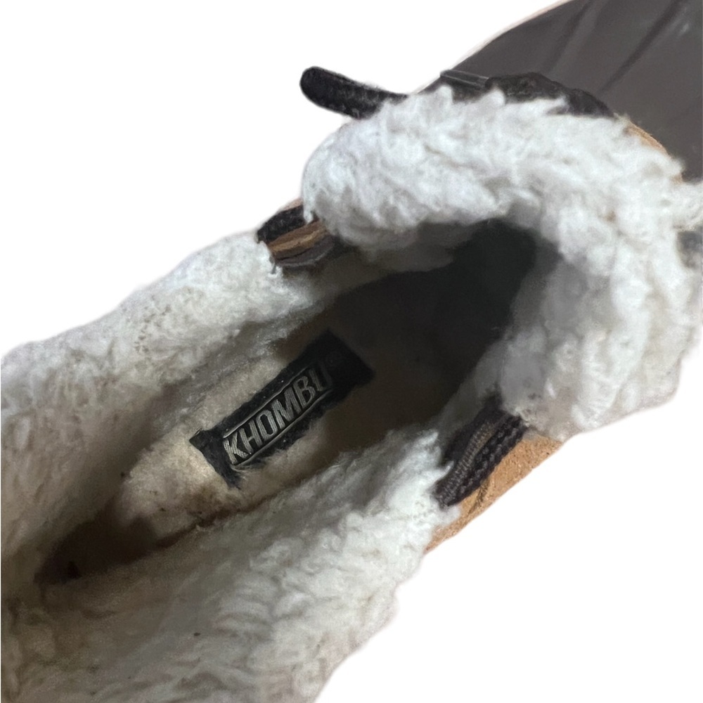 Khombu Suede Leather Short Duck Boots With Faux Fur Lining Size 6 - Picture 6 of 8